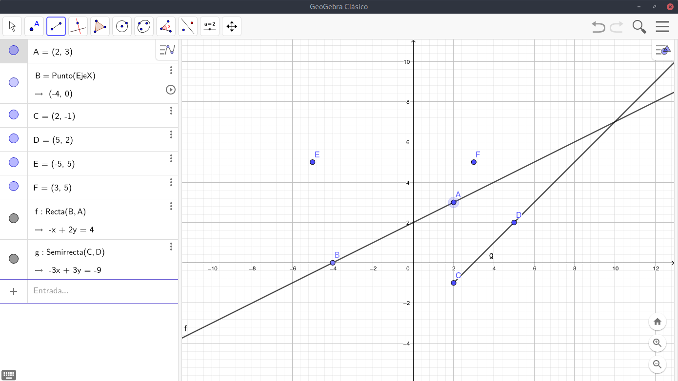 Puntos Y Rectas Con Geogebra Mi Libro Geogebra